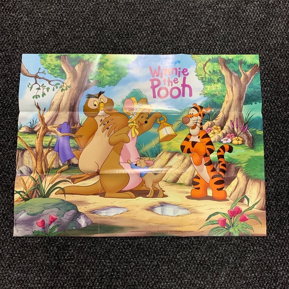 Vintage Disney’s Winnie the Pooh Characters Poster - Picture 1 of 6